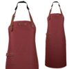 Xapron leren schort Dallas Red