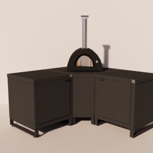 Roostr Rubix Corner Charcoal Black - Opstelling 1