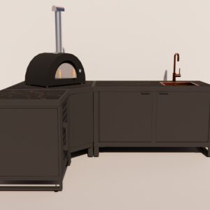 Roostr Rubix Corner Charcoal Black - Opstelling 2