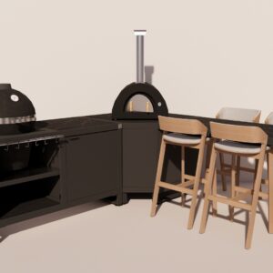 Roostr Rubix Corner Charcoal Black - Opstelling 3