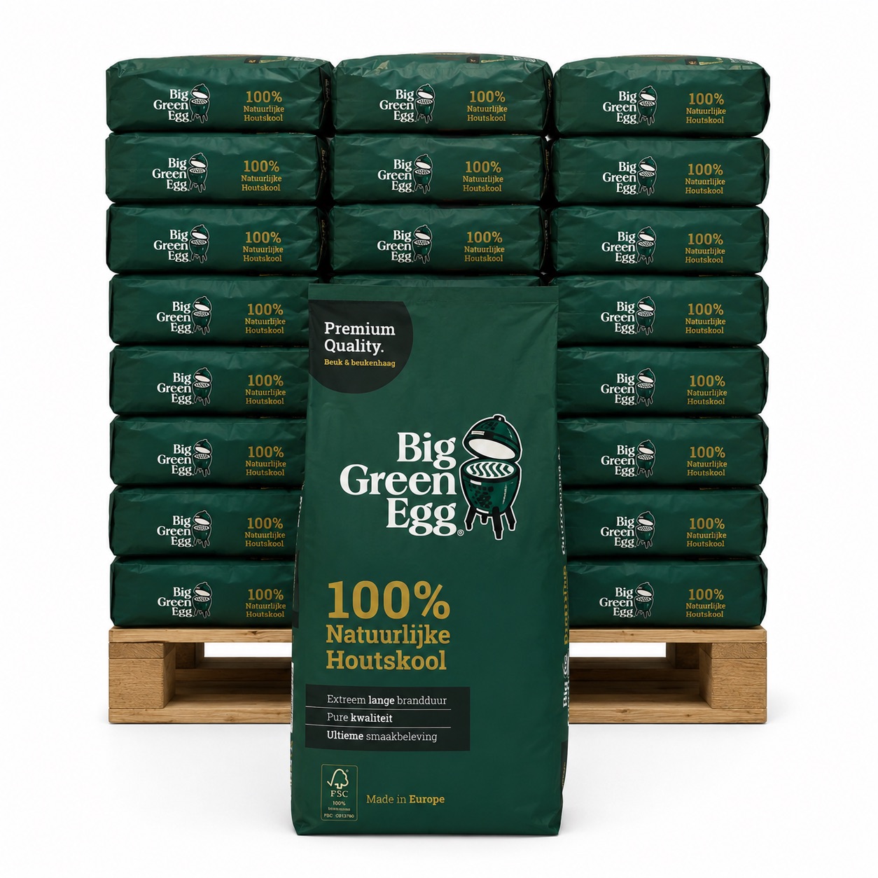 Big Green Egg Houtskool Pallet 30 zakken